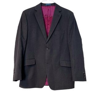 Boden Blazer Gray Lined Cotton Long Sleeve Two Button Double Vent Size 42